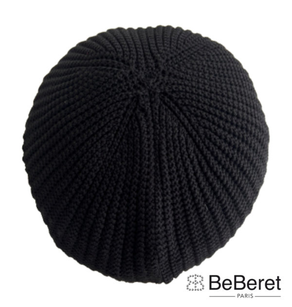 DIORE" BLACK JERSEY BERET - Image 2