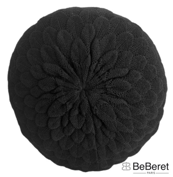 LINED BLACK "PRINCESS" BERET - Image 2