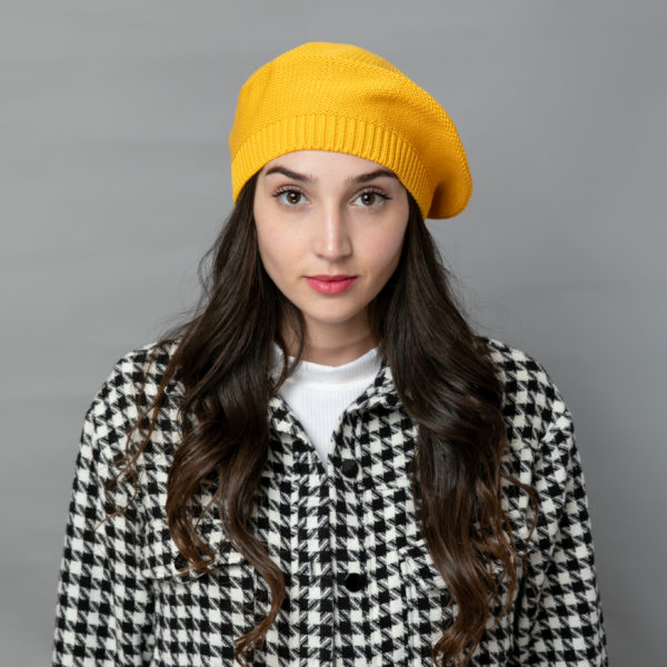 PARIS" MUSTARD BERET - Image 2