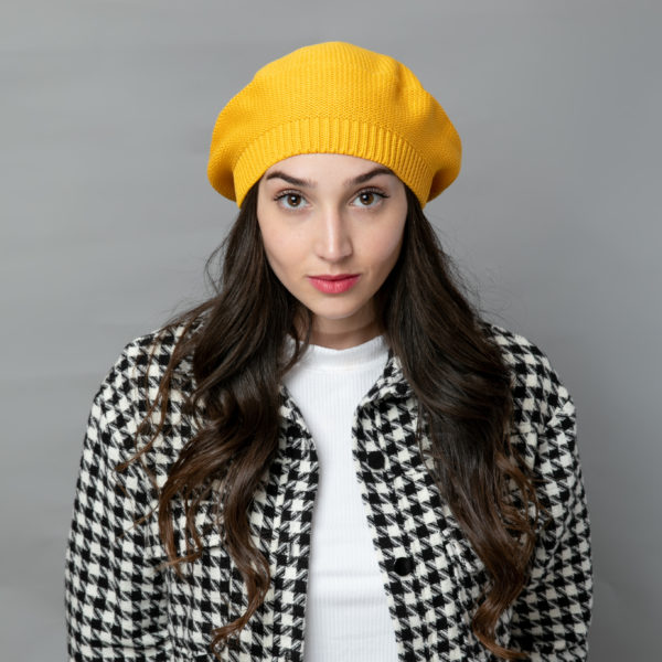 PARIS" MUSTARD BERET