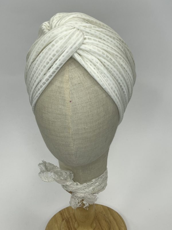 AHUVA" turban - WHITE OFF-WHITE