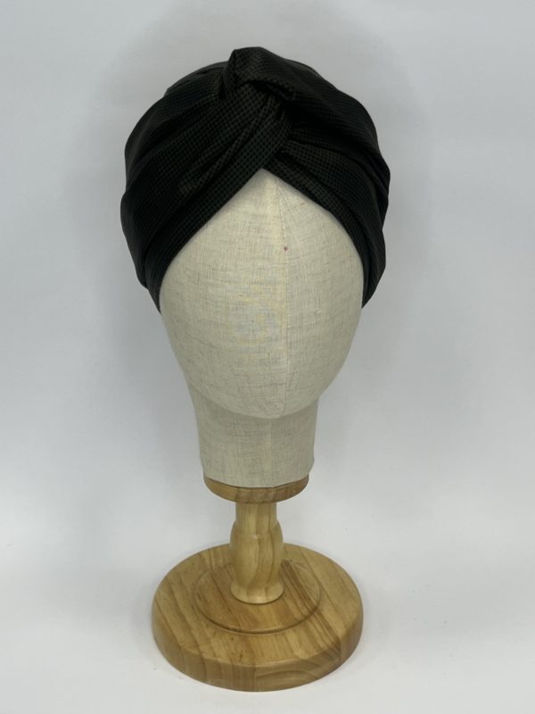 MALKA" turban - GREEN & BLACK